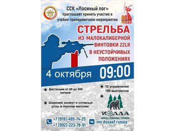 Стрельба из малокалиберной винтовки 22LR - 2025